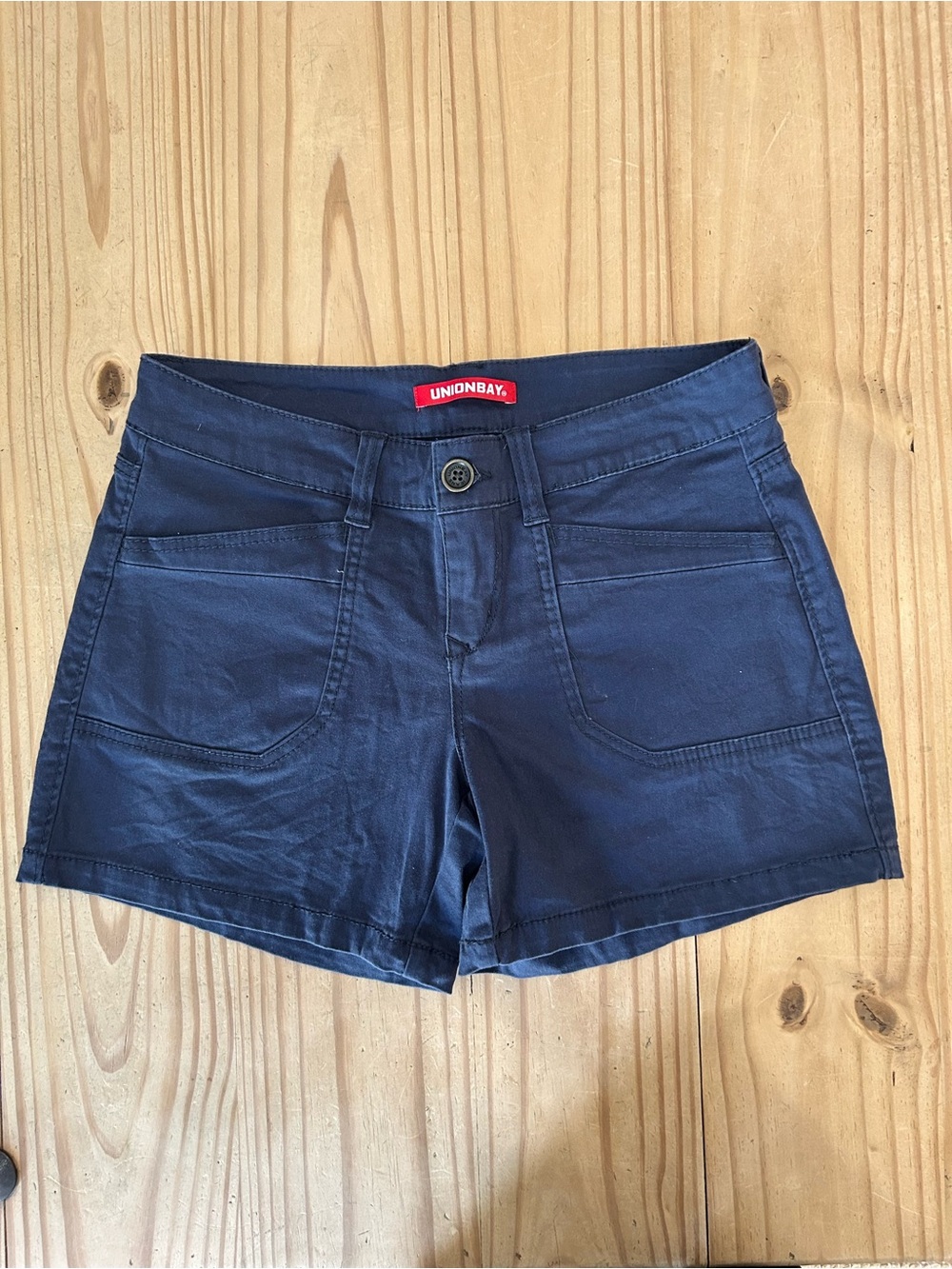 Unionbay Junior’s Navy Blue Jean Shorts. Size 7